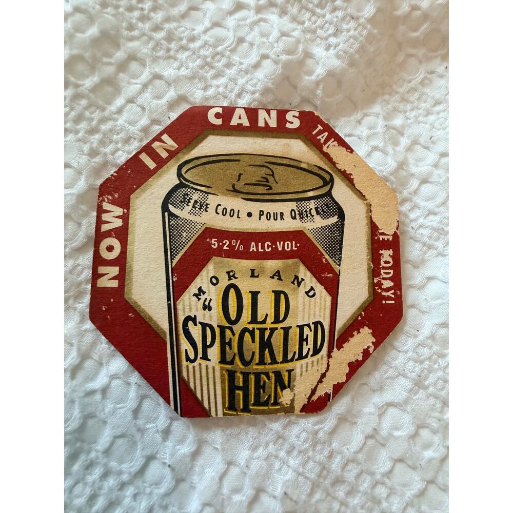 Morland Old Speckled Hen Strong Pale Ale Vintage Advertisement Coaster Pump Clip